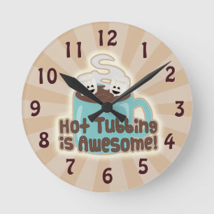 Horloge Ronde Guimauves chaudes de Tubbing