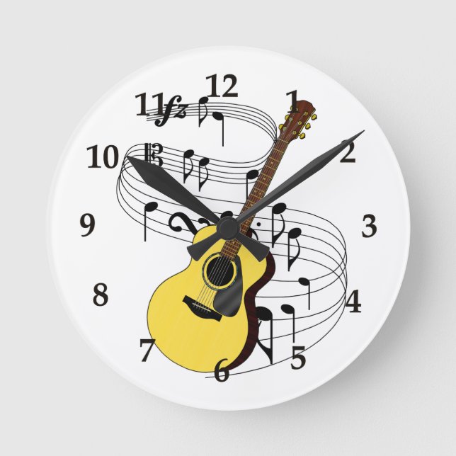 Horloge Ronde Guitare (Recto)