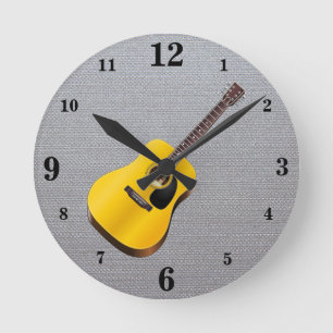 Horloge Ronde Guitare