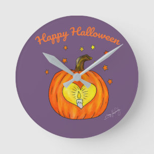 Horloge Ronde Halloween Wall Clock