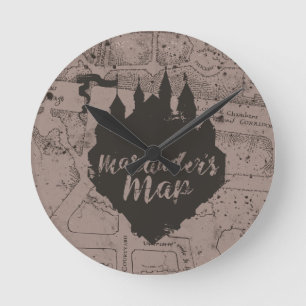 Horloge Ronde Harry Potter   Carte du château Marauder de HOGWAR