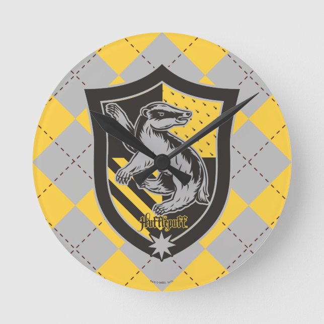 Horloge Ronde Harry Potter | Hufflepuff House Pride Crest (Recto)