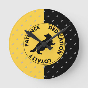 Horloge Ronde Harry Potter HUFFLEPUFF™ House Traits Graphic