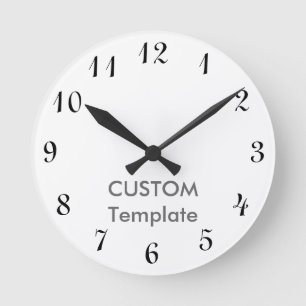 Horloge Ronde HAUTEUR ROUTE DE 8" Personnalisée TYPO HAUT