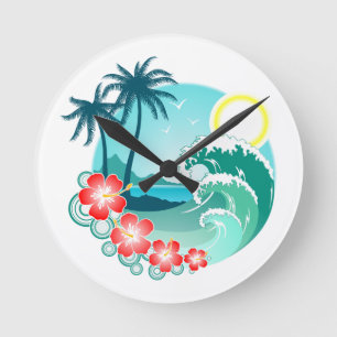 Horloge Ronde Hawaiian Island 2