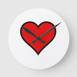 Horloge Ronde ~Heart~ WALLCLOCK, CUSTOMISEZ-LE !