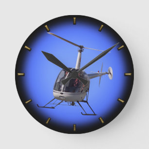 Horloge Ronde Helicopter Clock Cool Helicopter Wall Clock