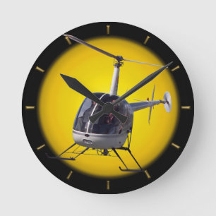 Horloge Ronde Helicopter Clock Cool Helicopter Wall Clock