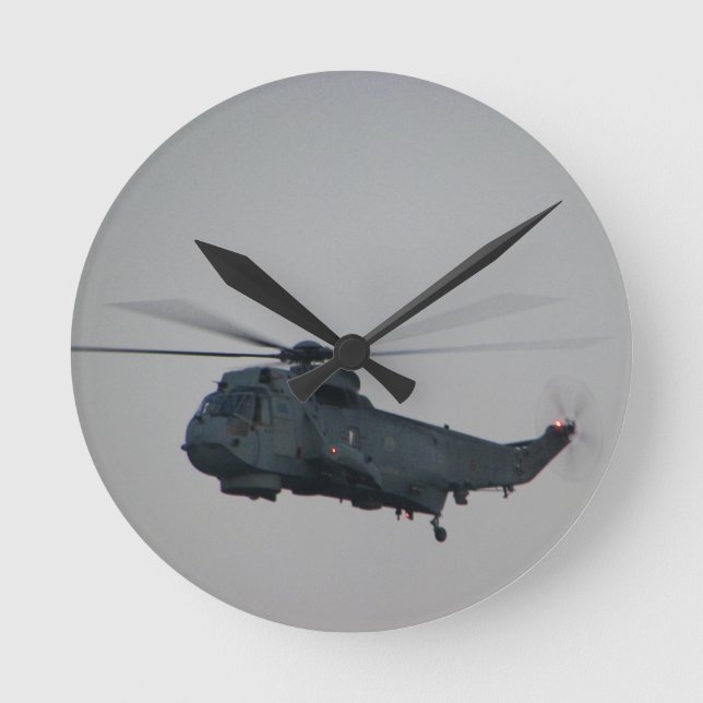 Horloge Ronde Hélicoptère militaire de Sea King (Recto)