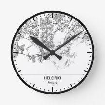 Horloge Ronde Helsinki Clock City Line Art