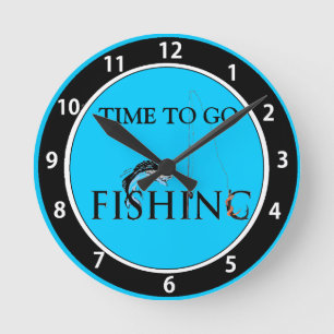 Horloge Ronde Heure d'aller pêcher