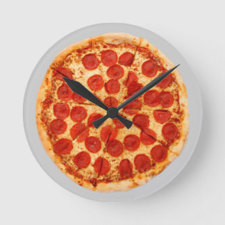 Horloge Ronde heure de la pizza !