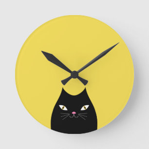 Horloge Ronde Heure Nap du chat