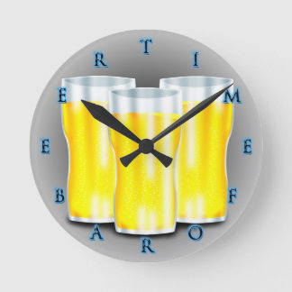 Horloge Ronde Heure pour une bière Dark Edition
