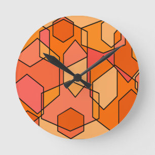 Horloge Ronde Hexagon Bauhaus