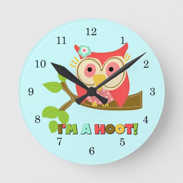 Horloge Ronde Hibou je suis une huée (Recto)