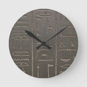 Horloge Ronde Hiéroglyphes égyptiens Symboles d'écriture anciens