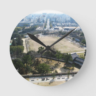 Horloge Ronde Himeji, Japon (Vue du château haut)