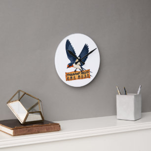 Horloge Ronde Hirondelle Mille Miles Un Nid