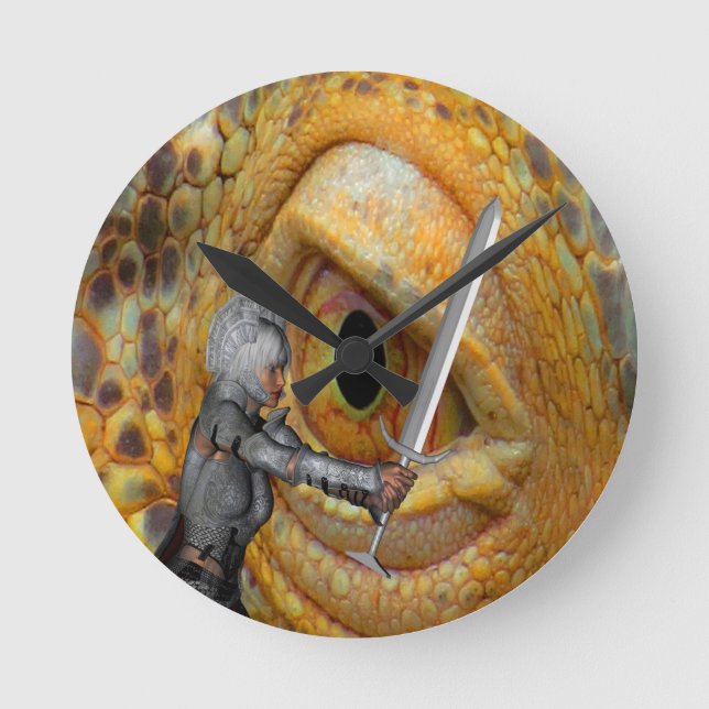 Horloge Ronde Histoire de Dragon Folk (Recto)