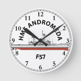 HORLOGE RONDE HMS ANDROMEDA - F57 - ORIG DE LEANDER