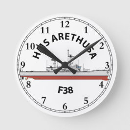 HORLOGE RONDE HMS ARETHUSA - F38 - ORIG LEANDER