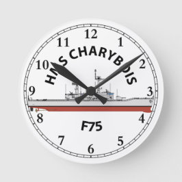 HORLOGE RONDE HMS CHARYBDIS - F75 - ORIG DE LEANDER