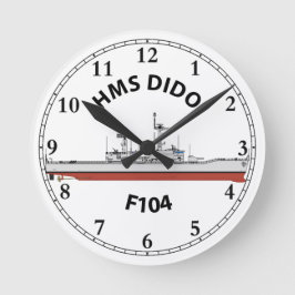 HORLOGE RONDE HMS DIDO - F104 - ORIG DE LEANDER