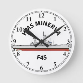 HORLOGE RONDE HMS MINERVA - F45 - ORIGINE DE LEANDER