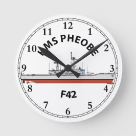 HORLOGE RONDE HMS PHOEBE - F42 - ORIG DE LEANDER