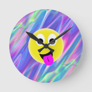 Horloge Ronde hologramme émoji