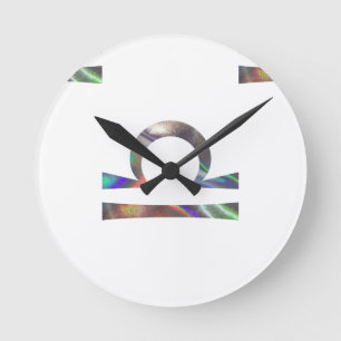 Horloge Ronde hologramme Libra