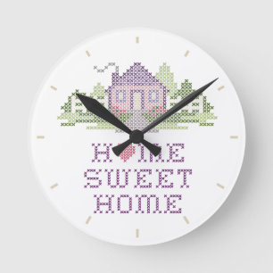 Horloge Ronde Home Sweet Home