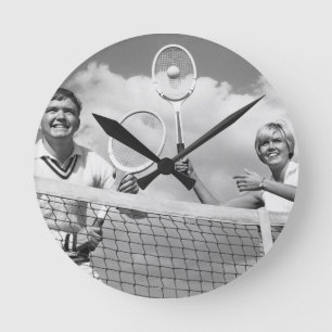 Horloge Ronde Homme et femme jouant au tennis