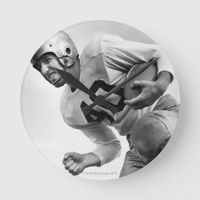 Horloge Ronde Homme jouant au football 3 (Recto)