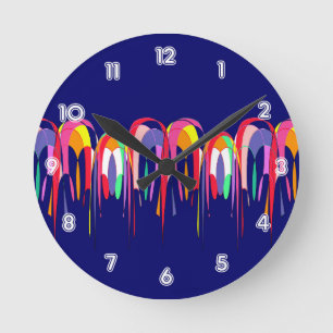 Horloge Ronde Hot Air Balloons Abstract