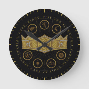 Horloge Ronde HOUSE of the Dragon   Seven Kingdoms Crown Graphic