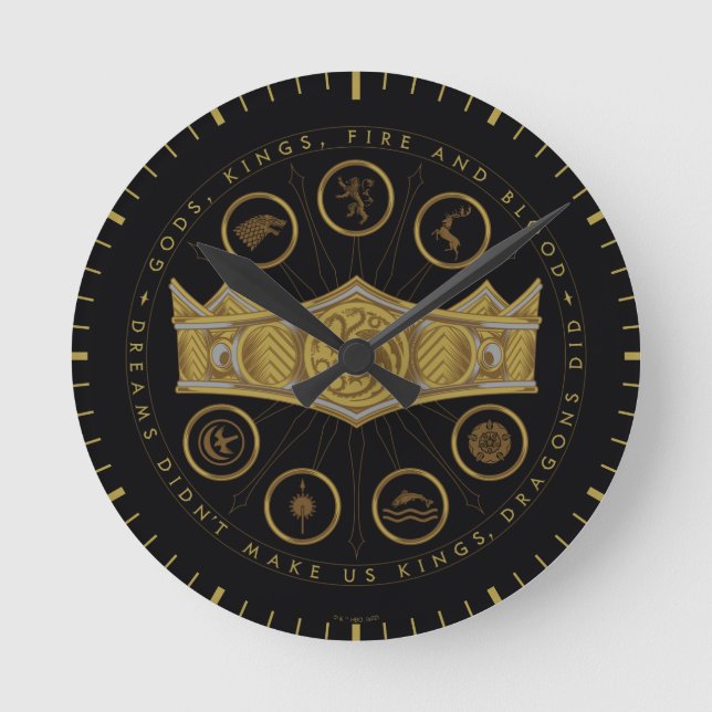 Horloge Ronde HOUSE of the Dragon | Seven Kingdoms Crown Graphic (Recto)