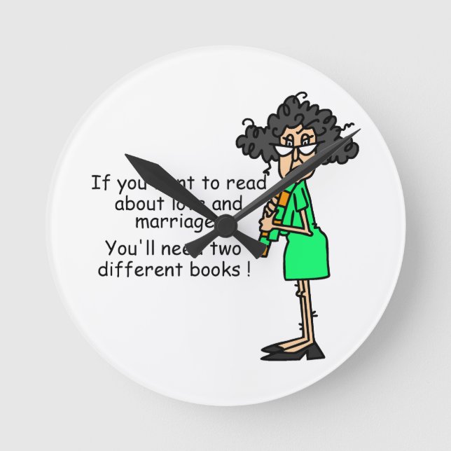 Horloge Ronde Humour d'amour et de mariage (Recto)