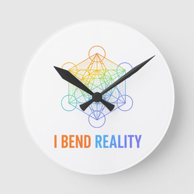 Horloge Ronde I Bend Reality – Sacred Geometry Energy Design (Recto)