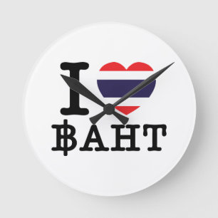 Horloge Ronde I Heart (Love) Baht