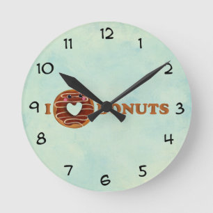 Horloge Ronde I love donuts