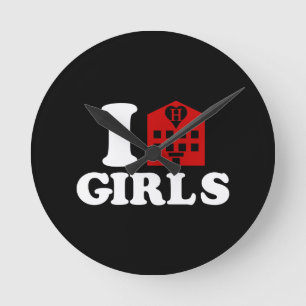 Horloge Ronde I Love Hotel Girls