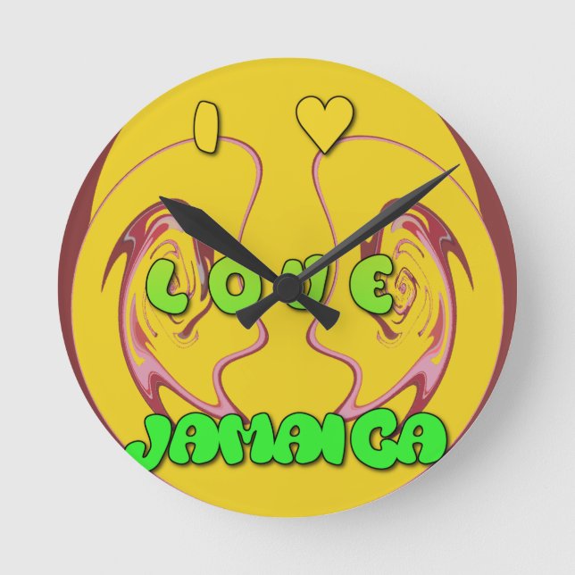 Horloge Ronde I love Jamaica (Recto)