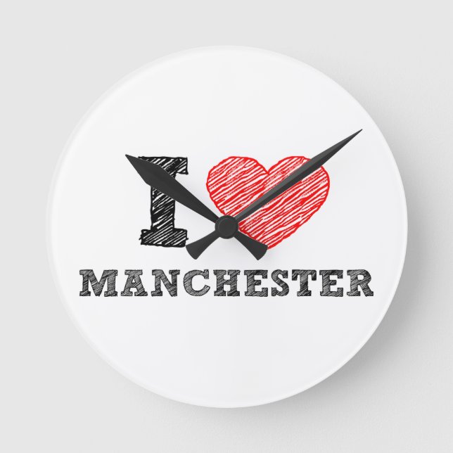 Horloge Ronde I-love-Manchester (Recto)