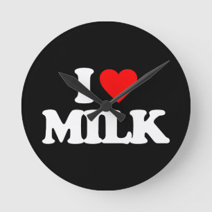 HORLOGE RONDE I LOVE MILK
