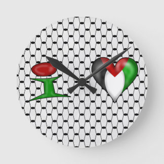 Horloge Ronde I love Palestine I Heart Palestine