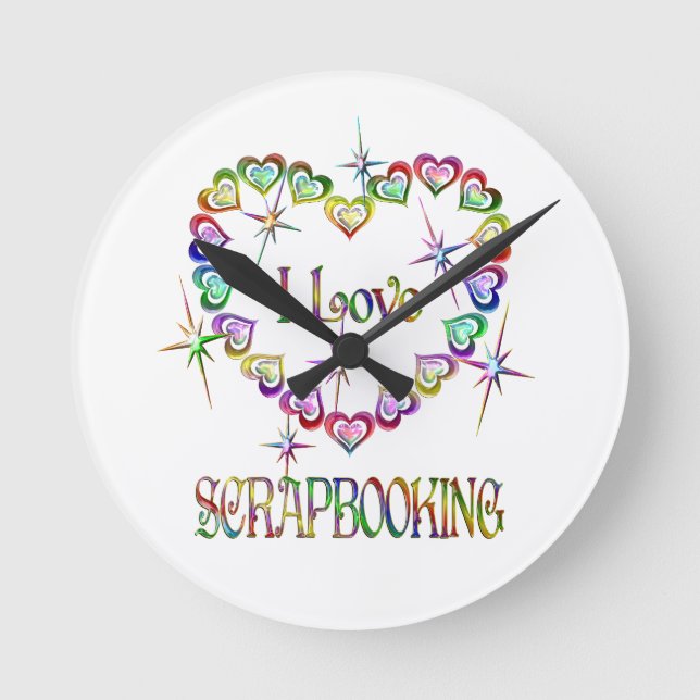 Horloge Ronde I Love scrapbooking (Recto)