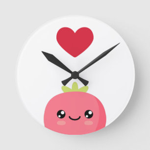Horloge Ronde I love strawberries