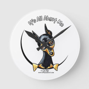 Horloge Ronde IAAM de Pinscher Miniature